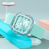 Недорогие Кварцевые часы-Подарок на День Матери SKMEI Мужские кварцевые часы Креативные минималистские модные повседневные светящиеся водонепроницаемые часы с мировым временем Силиконовые гелевые часы