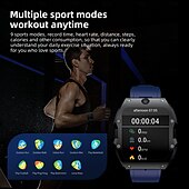 tanie Smartwatche-Lokmat appllp 3 max smartwatch 2,02 cala 4G LTE komórkowy smartwatch telefon krokomierz przypomnienie o połączeniach monitor aktywności kompatybilny z Androidem, iOS, GPS unisex, połączenia bez użycia rąk, sterowanie multimediami ipx-4 55 mm