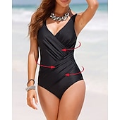 Χαμηλού Κόστους Rash Guards One Pieces-Γυναικεία Πρότυπο Προστατευτικά Ονόματος One Pieces Rash Guards Μαγιό Ολόσωμα κομμάτια Μονόχρωμο Άνοιγμα πίσω Προστασία UV Ελαστικό Αμάνικο Μαγιό Κορμάκι Σέρφινγκ Καταδύσεις Κολύμβηση Καλοκαίρι