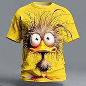 abordables Camisetas 3D-Hombre Animal Gracioso Camiseta Manga Corta Camiseta Impresión 3D Cuello Barco Camisa Exagerado Design Fiesta Festivos Amarillo Morado Caqui Verano Primavera Ropa S M L XL XXL XXXL