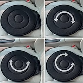 halpa Ajoneuvopalvelu-360 astetta kääntyvä auton istuintyyny, jossa on pehmeä polyesterineulottu kangas, kevyt ja kannettava muotoilu, tarjoaa mukavaa tukea kaikkina vuodenaikoina ajoneuvossasi ja mahdollistaa helpon