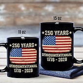 Χαμηλού Κόστους Κούπες &amp; Φλυτζάνια-πατριωτικό δώρο κούπας για την 250ή επέτειο των Ηνωμένων Πολιτειών, κεραμική κούπα καφέ για την ημιπεντηκοστή επέτειο, 1776-2026 Αμερική 250, δώρο ανεξαρτησίας 4ης Ιουλίου για άνδρες και γυναίκες,