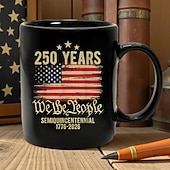 Недорогие Кружки и чашки-Патриотическая кружка к 250-летию Соединенных Штатов, керамическая кофейная кружка к полувековому юбилею, 1776-2026 Америка 250, подарок на День независимости 4 июля для мужчин и женщин, для