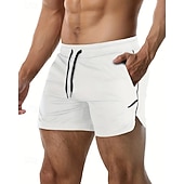preiswerte Laufshorts-Herren Laufshorts Sportshorts Fitnessshorts Kordelzug Tasche Elastischer Bund Unterteile Lässig Outdoor Urlaub Sommer Schnelltrocknend Leicht Weich Fitnesstraining Aktives Training Übung Normale