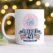 preiswerte Becher &amp; Tassen-Tasse zum 250. Jahrestag der Vereinigten Staaten, patriotisches Geschenk, Keramik-Kaffeebecher zum 550. Jahrestag, 1776–2026 Amerika 250, Geschenk zum Unabhängigkeitstag (4. Juli) für Männer und