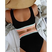 baratos Surfistas Tankinis &amp; Bikinis-Women's Regular Surfing Tankinis &amp; Bikinis Bathing Top 2 Pieces Geometric Open Back UV Protection Elastic Sleeveless Swimwear Surfing Diving Swimming Summer