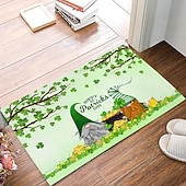 preiswerte Fußmatten-Fußmatte zum St. Patrick's Day, dekorative irische Feiertags-Eingangsmatte mit Kleeblättern und keltischen Mustern für festliche Heim- und Türdekoration
