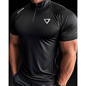 رخيصةأون تي شيرتات وبلوزات بدون أكمام للجري-رجالي لون سادة تيشيرت للجري قميص ضاغط الصيف الربيع الخريف إحزم كم قصير سريع جاف ضغط رطوبة فتل تمرين نادي رياضي التدريب النشط ممارسه الرياضه أسود أبيض ملابس رياضية ألبسة رياضية