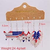baratos Acessórios-250º Aniversário EUA Brincos Fantasias Adulto Mulheres Dia da Independência 4 de julho Festa Espetáculo Vestir-se