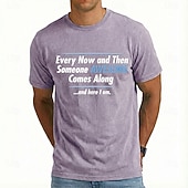  αστείο δώρο για άντρες, πότε πότε έρχεται κάποιος φοβερός και να 'μαι εδώ πλυμένος, ταλαιπωρημένο μπλουζάκι, χιουμοριστικό σαρκαστικό απόφθεγμα, μπλουζάκι, ρούχα, ενδύματα, s m m xl xxl xxl xxxl