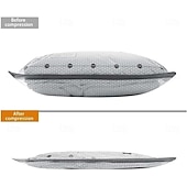 baratos armazenamento de bagagem e viagem-Conjunto de sacos de compressão a vácuo sem fio para viagem com bomba recarregável, cinza, reutilizáveis, transparentes, para organizar roupas, ideal para bagagem, armário e malas de viagem.