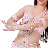 Недорогие Аксессуары для танцев-Аксессуары для самбы красные стразами и бисером аксессуары для рук для танца живота костюм для выступлений