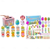 cheap Novelty Toys-Easter Egg Toy Assortment for Kids, Large Easter Party Favor Set with Plastic Eggs, Mini Toys, Stickers &amp; Fillers, Easter Basket Stuffers, Egg Hunt Prizes &amp; Classroom Rewards
