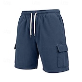 halpa Rennot shortsit-Miesten Shortsit Rennot shortsit Vakosametti shortsit Teksturoituja shortseja Tasku Joustava vyötärö Tavallinen Solid Color Mukavuus Hengittävä Polven yläpuolella Kausaliteetti ulko- Hiekkaranta Loma