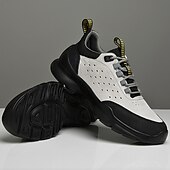 economico Sneakers Casual-scarpe da ginnastica sportive grigie da uomo, tomaia in mesh traspirante, suola ammortizzante, stile sportivo moderno, adatte per camminare, viaggiare e abbigliamento casual