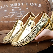 economico Mocassini casual-Per uomo Casual Quotidiano Pelle PU Confortevole Mocassino Rosso marrone Nero Bianco