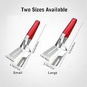 cheap Grills &amp; Outdoor Cooking-2pcs Stainless Steel Barbecue Clip, Fish Frying Spatula with Anti-Slip Comfortable Grip, Suitable for Flipping Fish, Eggs, Pizza, Steak, and Fries, Ideal for Home and Restaurant, Outdoor Barbecue Use