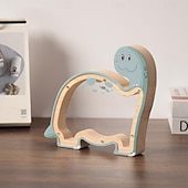 voordelige Reistassen &amp; handbagage-Houten spaarpot in de vorm van een dinosaurus voor jongens, transparante spaarpot met acrylvenster, creatieve spaarpot, cadeau spaarpot, nieuwjaars-, verjaardags- of doopcadeau voor peuters en meisjes