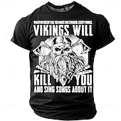  I vichinghi divertenti ti uccideranno e canteranno canzoni a riguardo, tutto ciò che non ti uccide ti rende più forte, tranne i vichinghi, mitologia norrena, guerriero, teschio, asce, maglietta nera