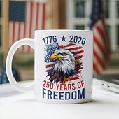 Χαμηλού Κόστους Κούπες &amp; Φλυτζάνια-πατριωτικό δώρο κούπας για την 250ή επέτειο των Ηνωμένων Πολιτειών, κεραμική κούπα καφέ για την ημιπεντηκοστή επέτειο, 1776-2026 Αμερική 250, δώρο ανεξαρτησίας 4ης Ιουλίου για άνδρες και γυναίκες,