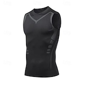 voordelige Hardloop T-shirts en Tanktops-Voor heren Effen Training tanktop Hardlooptanktop Fitness tanktop Zomer Mouwloos Sneldrogend Compressie Vochtregelerend Sportschooltraining Actieve training Oefening Zwart Wit White + Gray