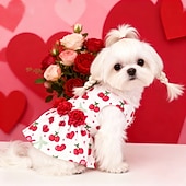 Недорогие Праздник-Собаки Платья Симпатичные Стиль Мягкий Влажная чистка Мода Удобный День Святого Валентина День Святого Валентина Собака