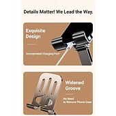 abordables Almacenamiento y organización-Soporte para teléfono giratorio de aleación de aluminio, soporte de escritorio plegable portátil, adecuado para todos los teléfonos inteligentes y tabletas, accesorio de oficina ideal para vacaciones.