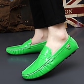 economico Mocassini casual-Per uomo Casual Quotidiano Pelle PU Confortevole Mocassino Rosso marrone Nero Bianco