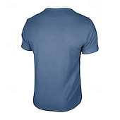 cheap Waffle Knit Tee-Men's Waffle Henley Shirt Tee Cotton Blend T-Shirt Short Sleeve Crew Neck Henley Summer Spring All Seasons Color Block Plain Textured Fashion Designer Casual Color Block Buttons Fake two piece Casual