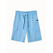 cheap Holiday-Men's Tactical Cargo Cargo Shorts Shorts Casual Shorts Pocket Elastic Waist Plain Comfort Above Knee Casual Outdoor Streetwear Fashion Streetwear Wine Navy Blue Stretchy