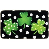 preiswerte Fußmatten-Fußmatte zum St. Patrick's Day, dekorative irische Feiertags-Eingangsmatte mit Kleeblättern und keltischen Mustern für festliche Heim- und Türdekoration