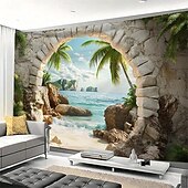 abordables Tapisseries murales-tapisserie Bannières Couverture Plage 3D Chambre Salon Dortoir Chambre d'adolescents Résidence universitaire Porche mural Décoration d'intérieur