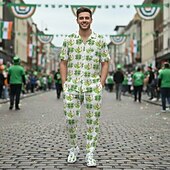 tanie Męskie buty-Męskie trampki sportowe Green Clover na Dzień Świętego Patryka – oddychające i wygodne buty do biegania na paradę irlandzką, spacery na świeżym powietrzu, imprezy świąteczne i do codziennego użytku