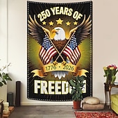 abordables Tapices de pared-Independence Day Tapestry Banners Blanket Flag 3D Bedroom Living Room Dorm Teens Room College Dorm Wall Porch Home Decor