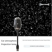 ieftine Lumini de decor pentru cameră-Lumină de atmosferă cu cer înstelat USB montată pe mașină, lumină de proiectie superioară pentru cer înstelat, modificare auto, decorațiuni interioare