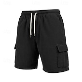 halpa Rennot shortsit-Miesten Shortsit Rennot shortsit Vakosametti shortsit Teksturoituja shortseja Tasku Joustava vyötärö Tavallinen Solid Color Mukavuus Hengittävä Polven yläpuolella Kausaliteetti ulko- Hiekkaranta Loma