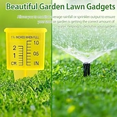 ieftine Udare &amp; Irigare-10 buc pluviometre, pluviometru pentru aspersoare de 1,8" cu gură largă, instrument de măsurare a apei în exterior, galben strălucitor, pentru gazon, curte, grădină, plante în ghiveci