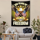 abordables Tapices de pared-Independence Day Tapestry Banners Blanket Flag 3D Bedroom Living Room Dorm Teens Room College Dorm Wall Porch Home Decor