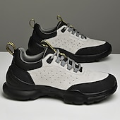 economico Sneakers Casual-scarpe da ginnastica sportive grigie da uomo, tomaia in mesh traspirante, suola ammortizzante, stile sportivo moderno, adatte per camminare, viaggiare e abbigliamento casual