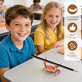 cheap Storage &amp; Organization-4PCS Desk Crab Pen Holder,Creative Crab Pen Holder,New Cute Crab-Shaped Pen Holders,Weightlifting Crabs Penholder Bracket Storage,Funny Desk Decor for Office Desks,Shop Windows,Home
