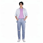 billige Kostymer for menn-Inspirert av koreansk idol Popstjerne Kostume Fancy dress Virtuelt idol for Herre Voksen Halloween Karneval Ytelse Comic Con Anime-messe