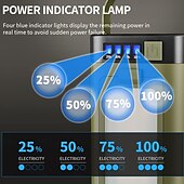 levne Svítilny-Přenosná solární LED kempingová lucerna, vodotěsná, IPX4, dobíjecí, se solárním nabíjením 2000 mAh &amp;LED indikátor napájení svítilna s 6 režimy přenosná svítilna stanová světla pro kempování a