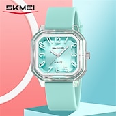 Недорогие Кварцевые часы-Подарок на День Матери SKMEI Мужские кварцевые часы Креативные минималистские модные повседневные светящиеся водонепроницаемые часы с мировым временем Силиконовые гелевые часы