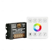 levne Vypínače-Stmívač LED pásků 2,4G RF bezdrátové dálkové ovládání stmívatelný nástěnný stmívač vhodný pro jednobarevné dvoubarevné RGB RGBW RGBCCT LED pásky DC5V-24V 10-50A jednokanálový stmívač