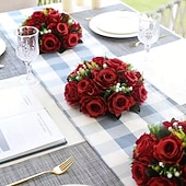 voordelige Kunstbloemen-Kunstmatige trouwrozenbal, halfronde, levensechte neprozen voor bruiloft, verloving, thuis, feest, Valentijnsdag, Moederdag &amp;seizoensdecoraties
