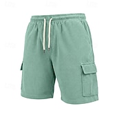 halpa Rennot shortsit-Miesten Shortsit Rennot shortsit Vakosametti shortsit Teksturoituja shortseja Tasku Joustava vyötärö Tavallinen Solid Color Mukavuus Hengittävä Polven yläpuolella Kausaliteetti ulko- Hiekkaranta Loma