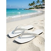 Χαμηλού Κόστους Γυναίκες-Γυναικείες κομψές καλοκαιρινές σαγιονάρες με στρας - ευέλικτα, ελαφριά, λαμπερά σανδάλια - μοντέρνα στρινγκ για παραλία για αποδράσεις σε νησιά και καλοκαιρινές βόλτες