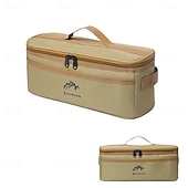  Camping Cookware Storage Bag, Portable Outdoor Kitchen Organizer for Pots, Bowls, Utensils & Cutlery, Multifunction Camping Gear Carry Bag with Protective Padding