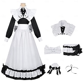 voordelige Anime kostuums-Dienstmeisje Pakken Anime Jurken Outfits Gemaskerd Bal Cosplay pakken Halloween Carnaval Strip Con Anime Expo Kostuum Voor Dames Volwassenen