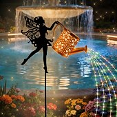 levne Světla cesty &amp; lucerny-1 ks venkovní solární světlo do konve s vílou, vodotěsné IP44, dekorace na zahradní cestu, trávník, osvětlení farmářské krajiny, venkovní dekorativní akcentové světlo pro zahradu a cestu